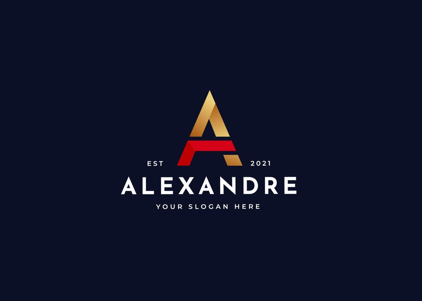Creative letter A luxury golden logo design concept. Initial symbol for corporate business identity. Alphabet vector element
