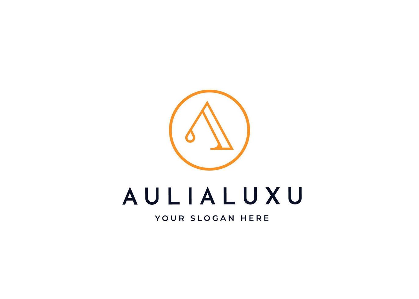 Creative letter A monogram logo with clean and elegant lines style design vector illustration