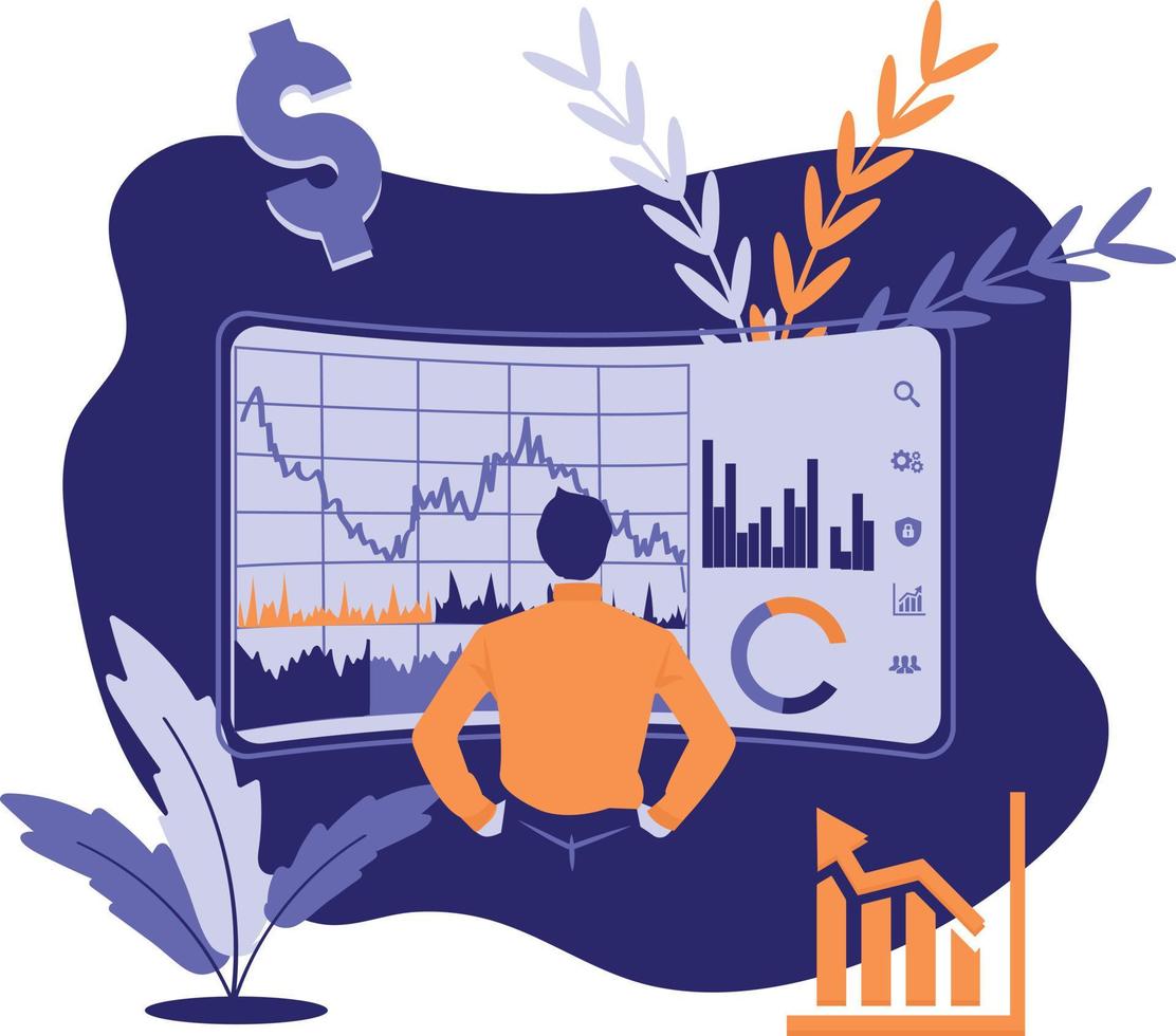 Business Finance Stock Market Tranding Illustration vector