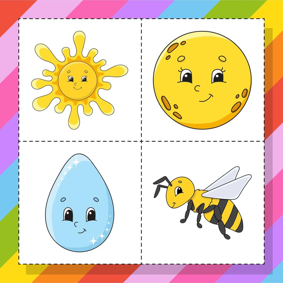 Set of stickers with cute cartoon characters. Hand drawn. Colorful pack. Vector illustration. Patch badges collection for kids. For daily planner, organizer, diary.