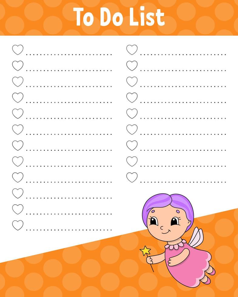 To do list. Printable template. Handwriting paper. Lined sheet. For diary, planner, checklist, wish list. Vector illustration.