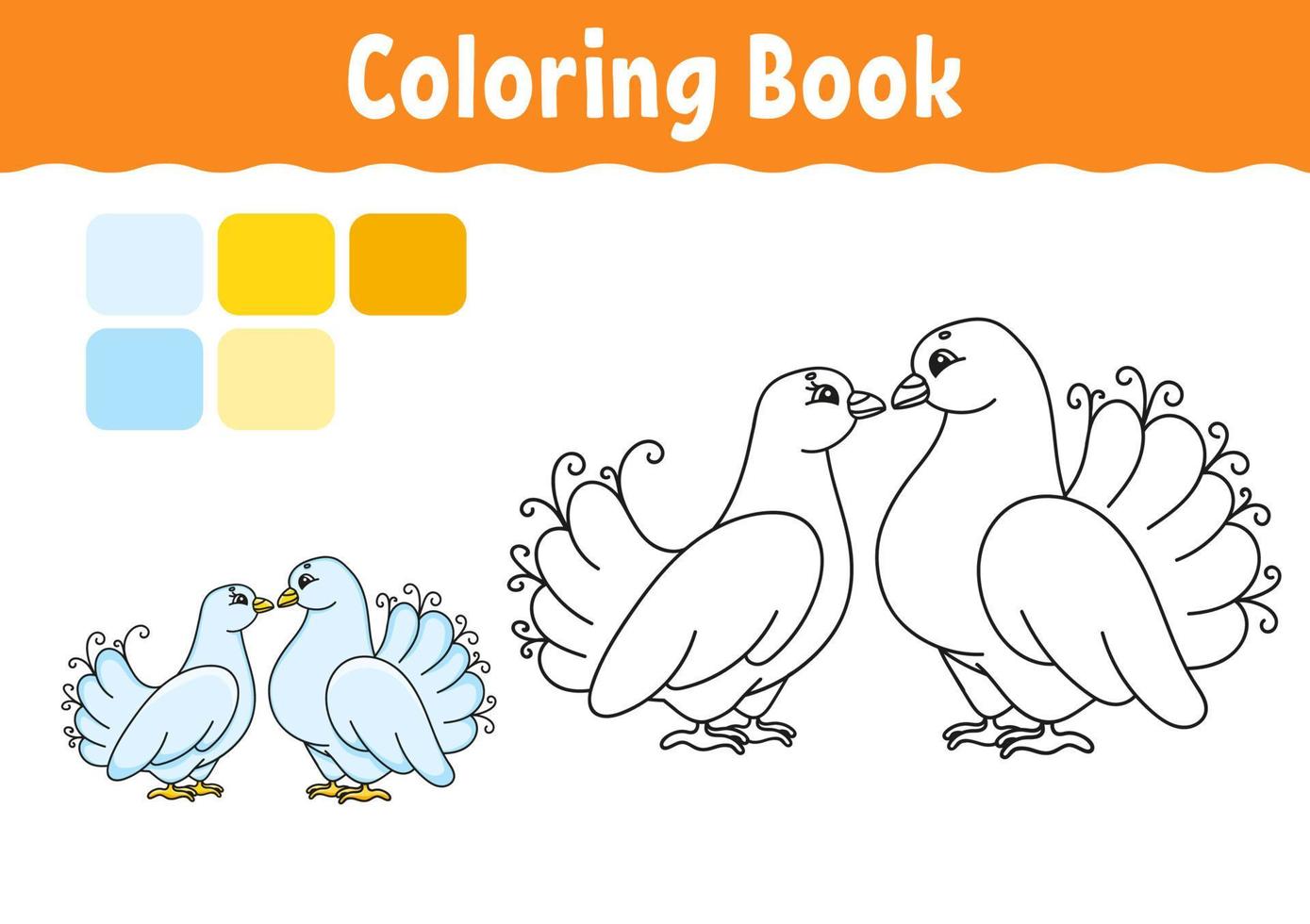 libro para colorear para niños. carácter alegre. lindo estilo de dibujos animados. página de fantasía para niños. silueta de contorno negro. aislado sobre fondo blanco. ilustración vectorial vector