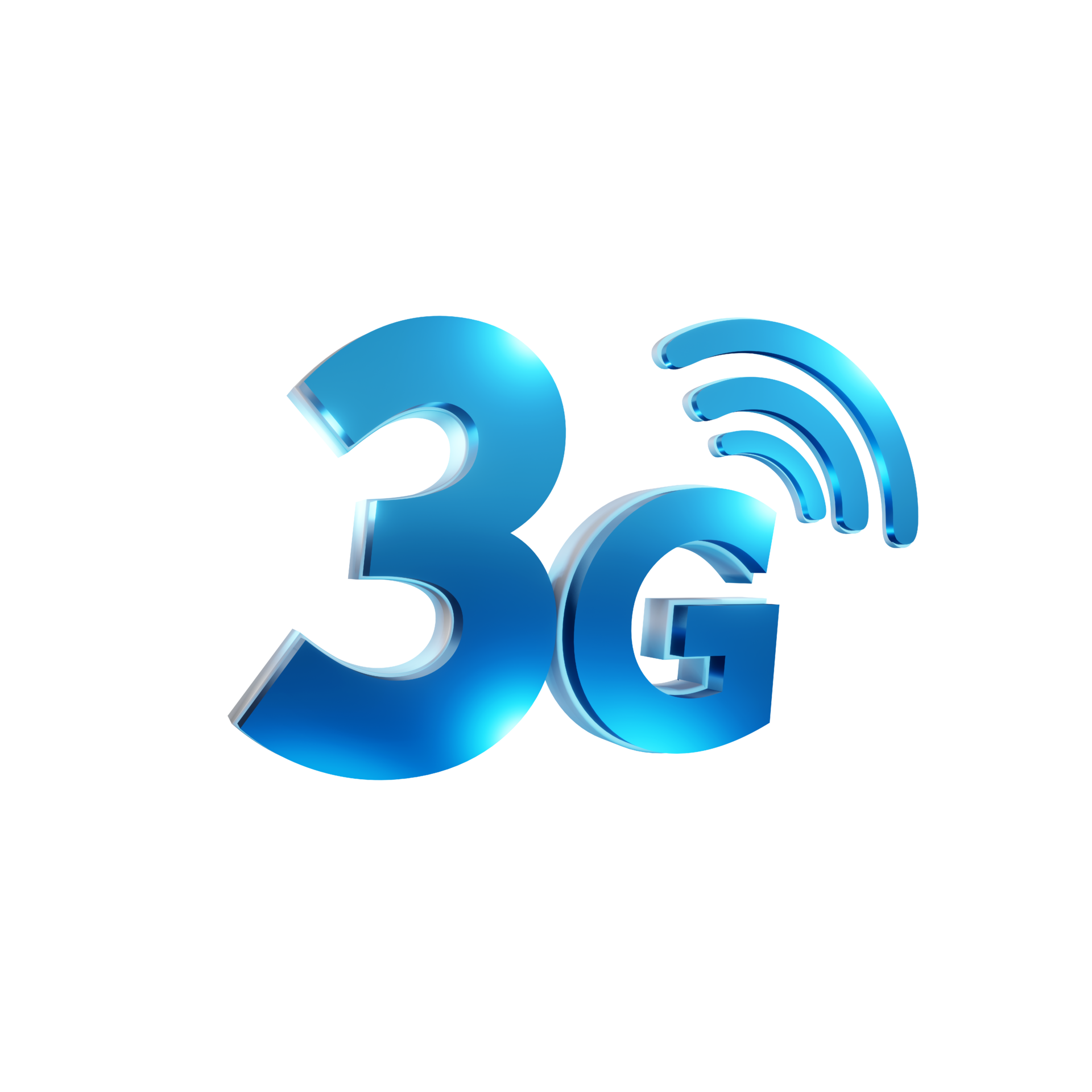 3d representación de 3g velocidad Internet señal icono perspectiva ver ...