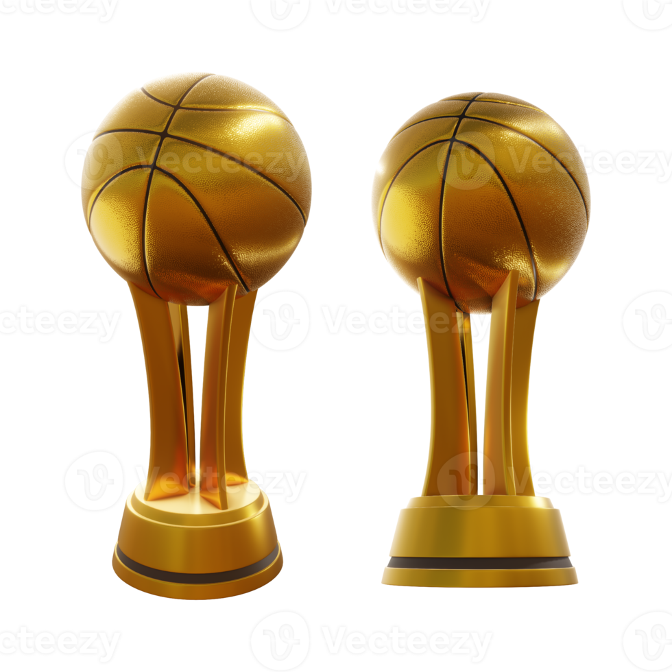 3d le rendu de or trophée basketball des sports championnat rencontre la perspective vue png