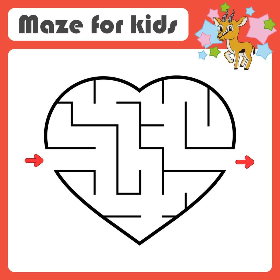 Abstract maze. Game for kids. Puzzle for children. cartoon style. Labyrinth conundrum. Color vector illustration. Find the right path. Cute character.