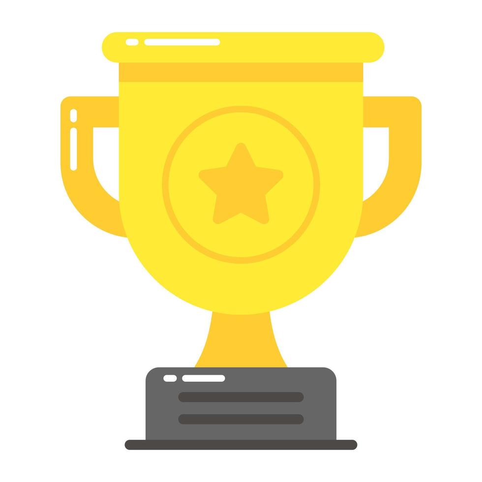 Modern and trendy vector of gold trophy, icon of achievement reward