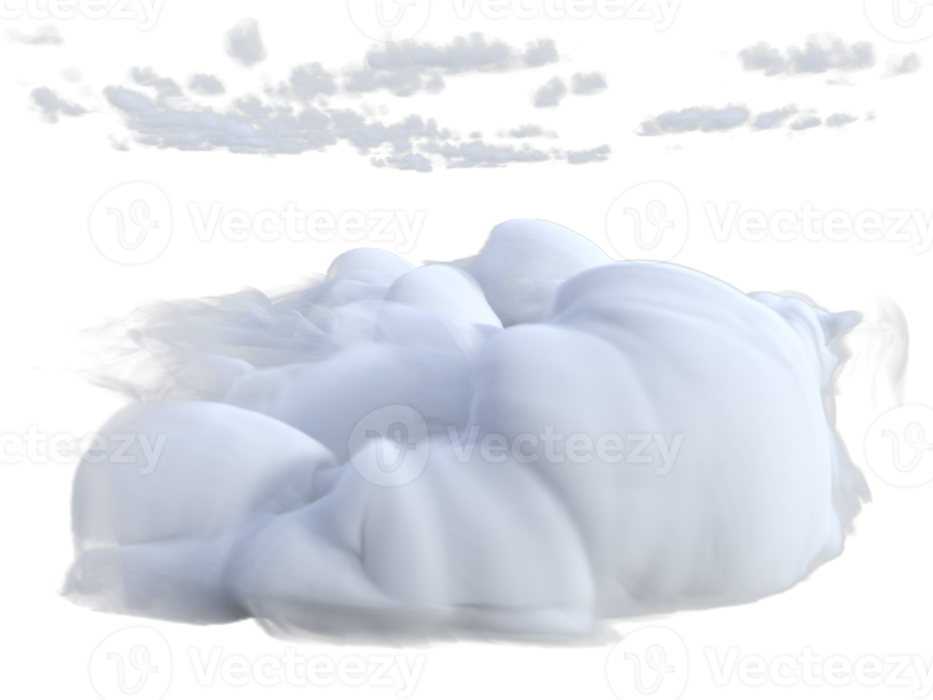 Wolken gemischt isoliert. 3d machen png