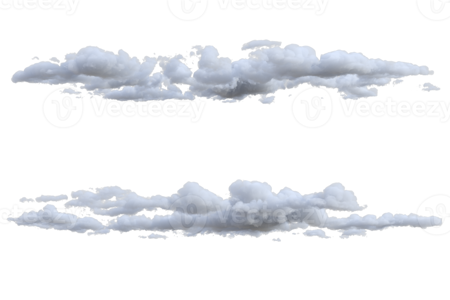 Clouds cover isolated. 3d render png