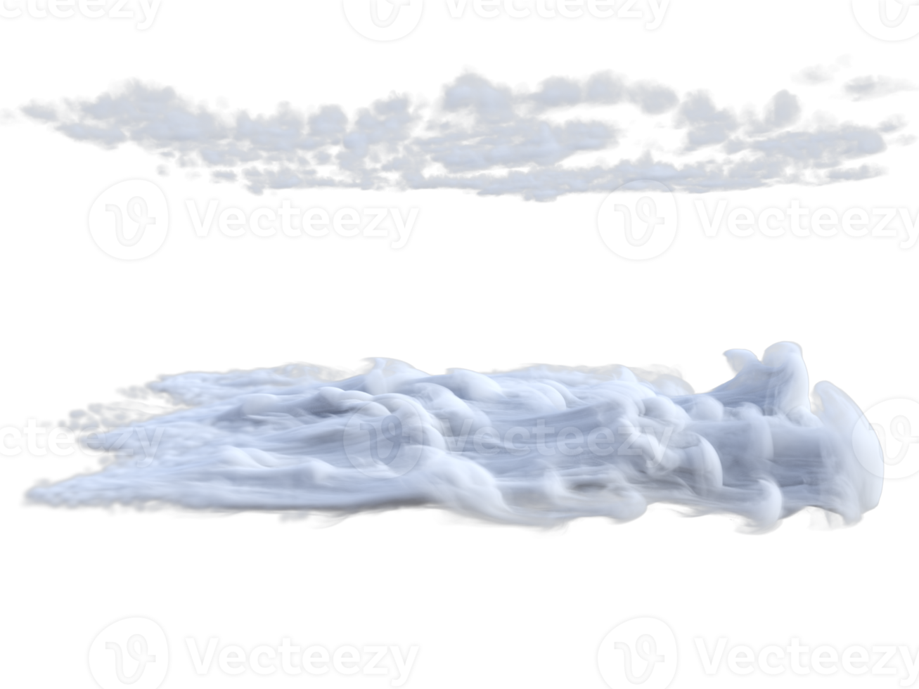 Wolken gemischt isoliert. 3d machen png