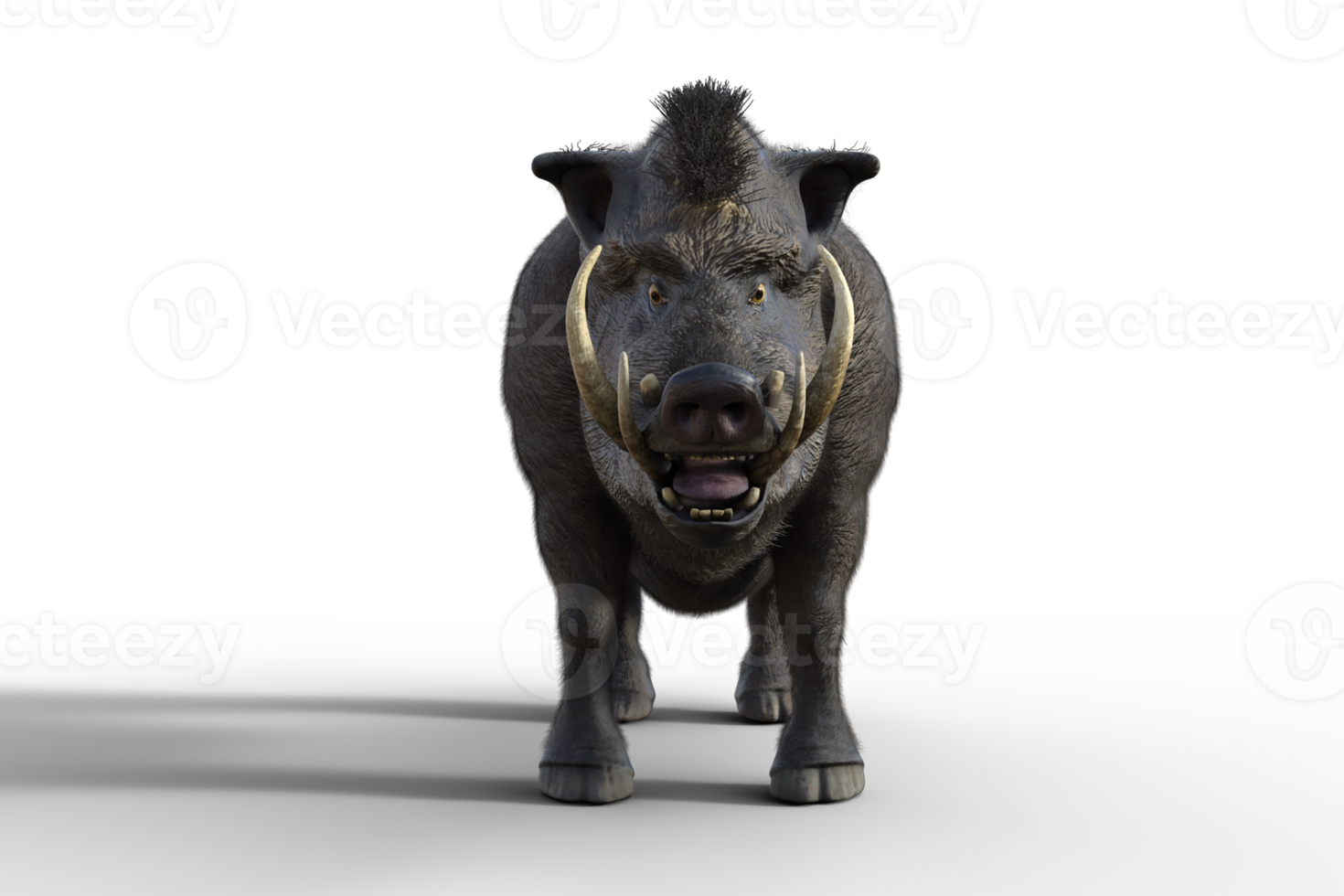 Boar isolated. 3d render png