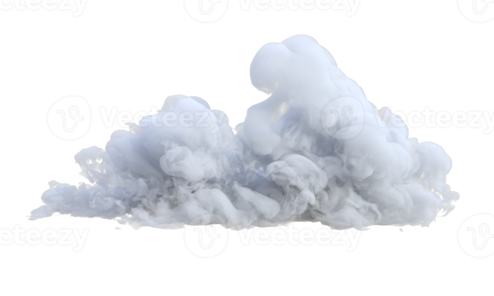 moln turbulent isolerat. 3d framställa png