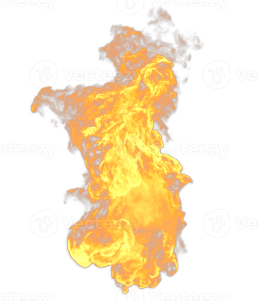 Feuer Flammen isoliert. 3d machen png