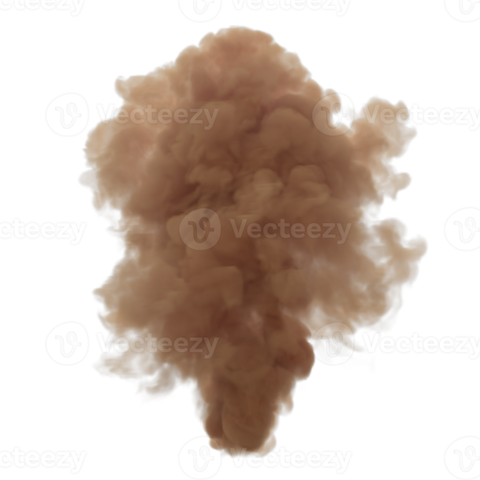 Smoke color explosion isolated. 3d render png