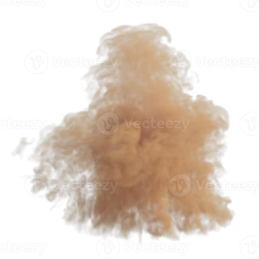 Smoke color explosion isolated. 3d render png