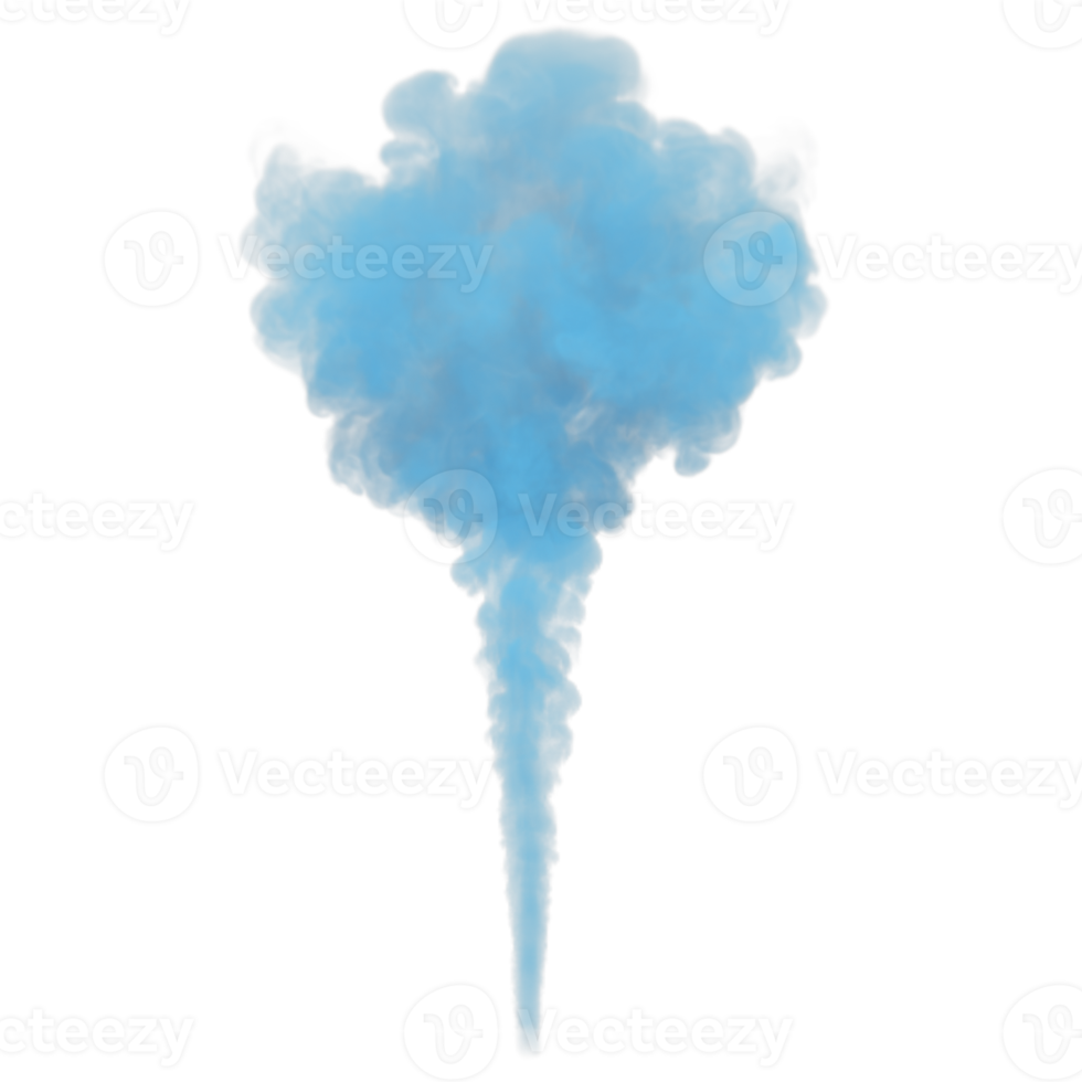 Smoke color explosion isolated. 3d render png