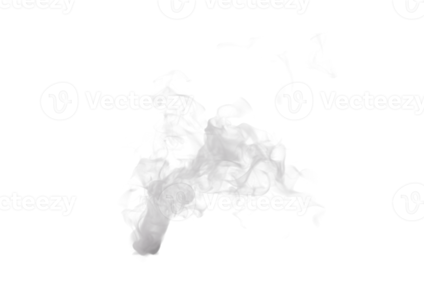 Steam and Smoke isolated. 3d render png