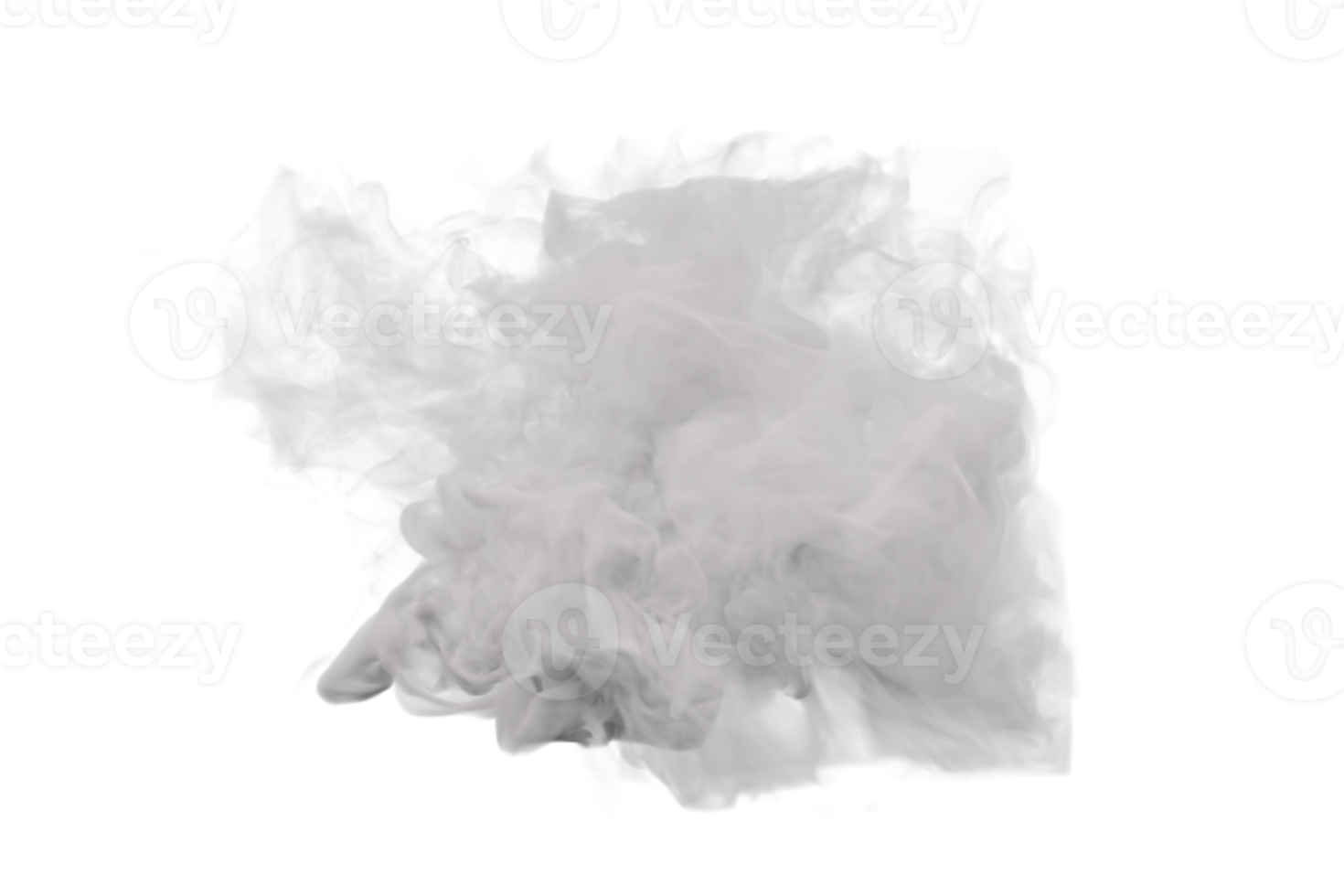 Steam and Smoke isolated. 3d render png