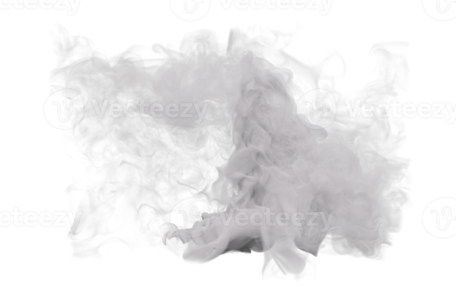 Steam and Smoke isolated. 3d render png