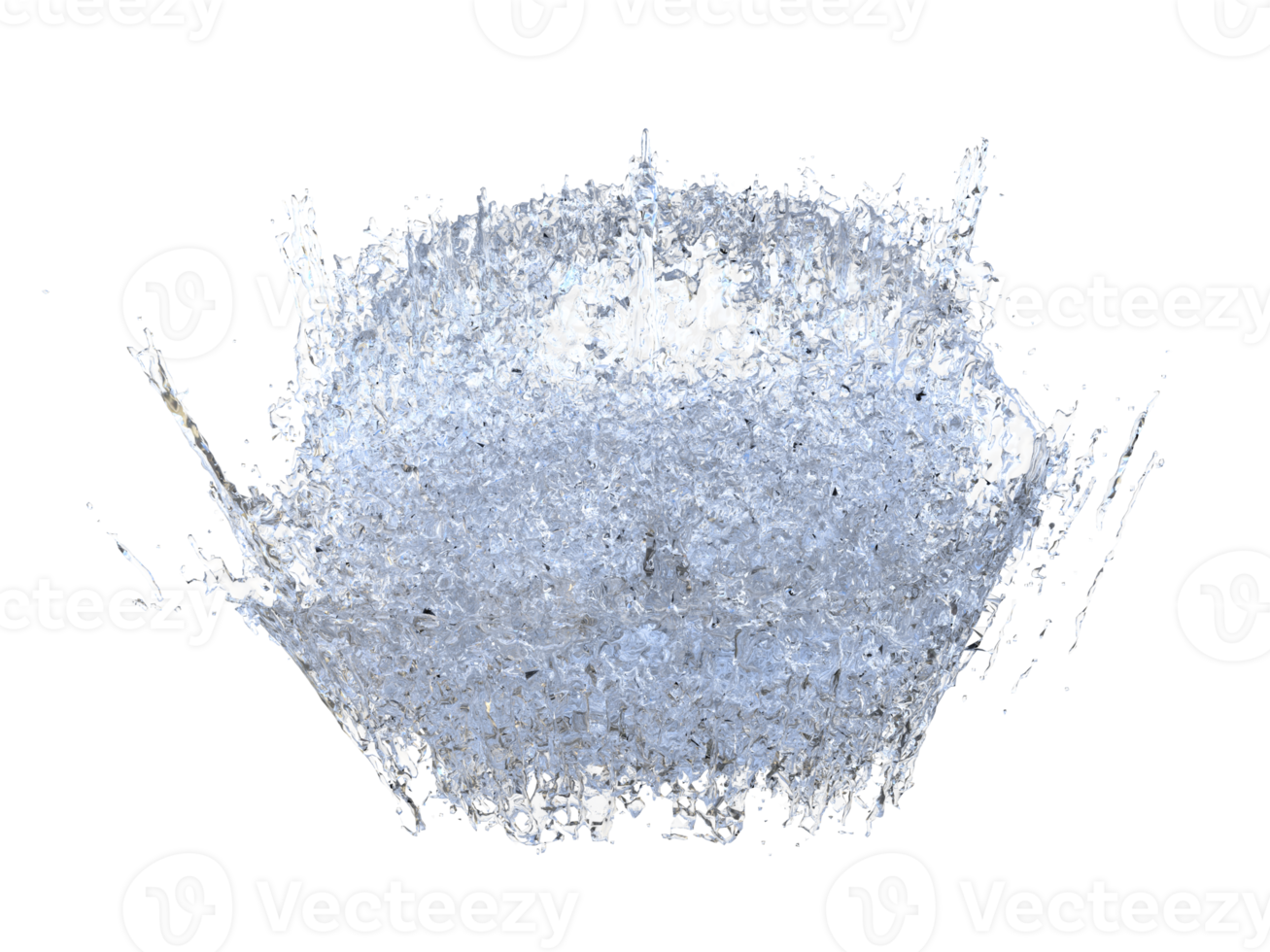 vatten liten droppe stänk isolerat. 3d framställa png