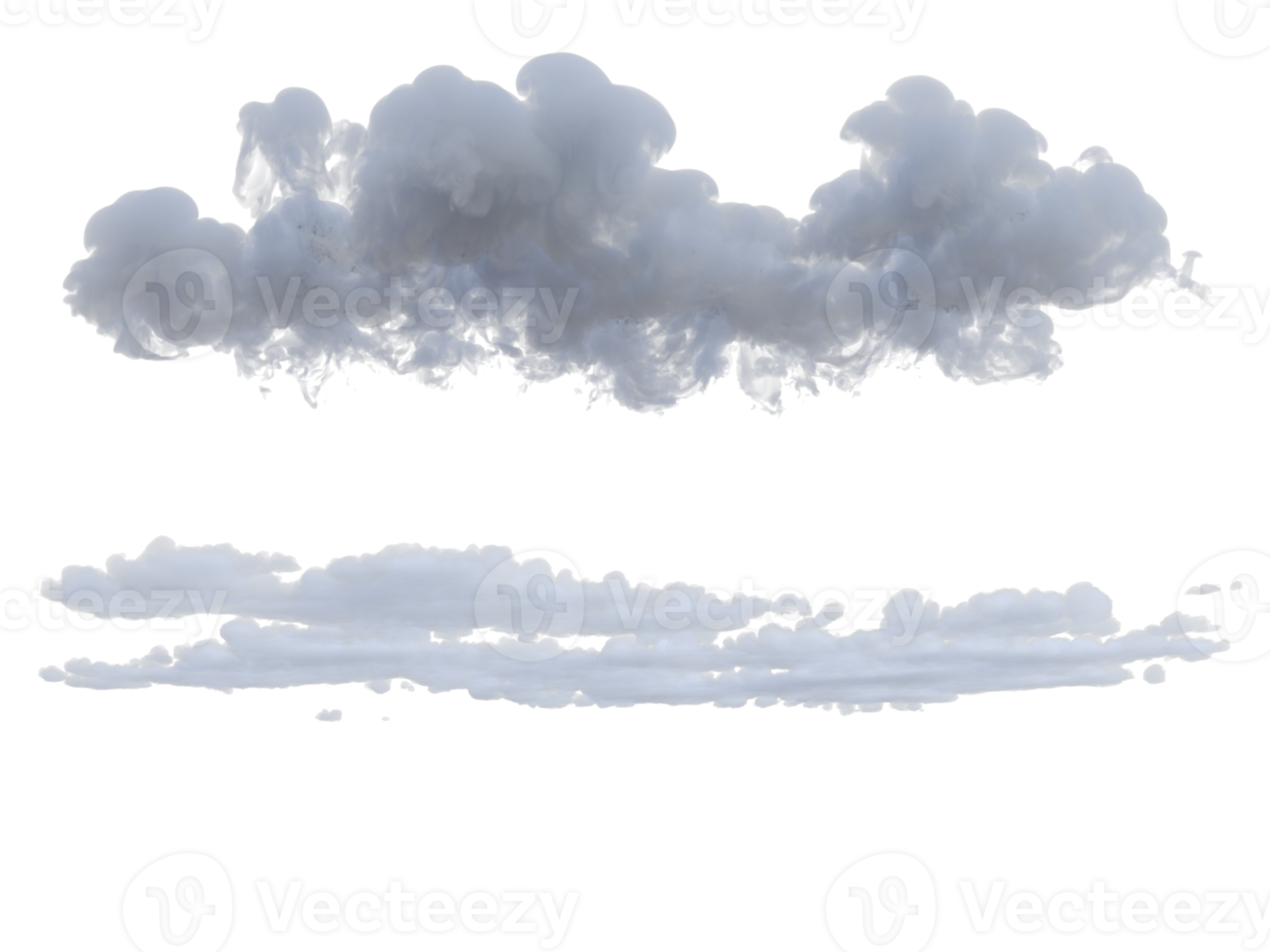 des nuages mixte isolé. 3d rendre png