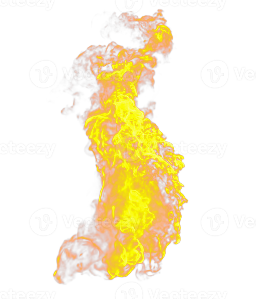 Feuer Flammen isoliert. 3d machen png