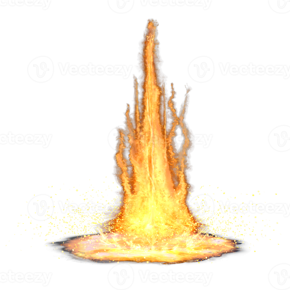 fuego pelota efecto aislado. 3d hacer png