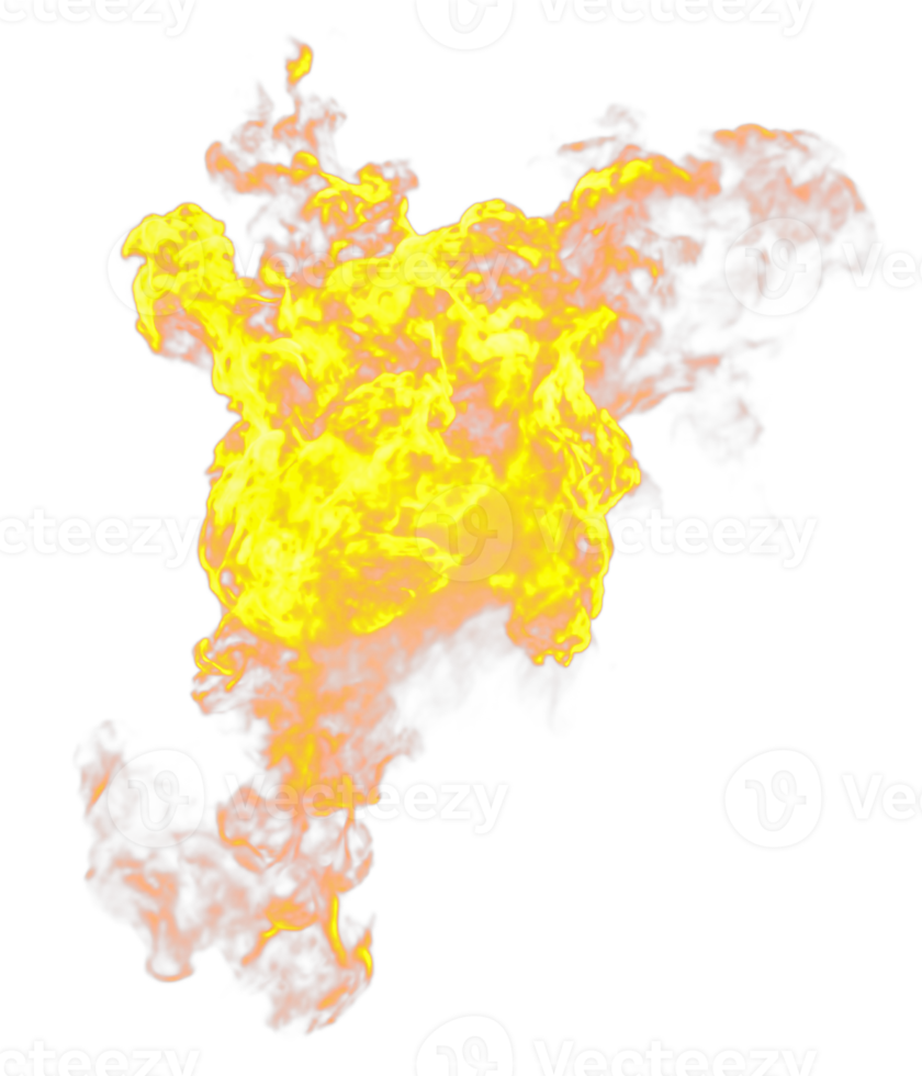 Feuer Flammen isoliert. 3d machen png