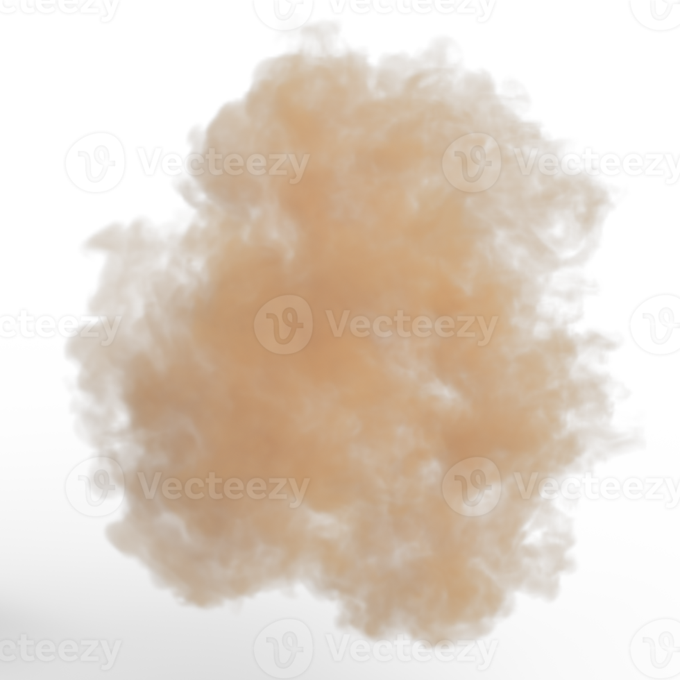Smoke color explosion isolated. 3d render png