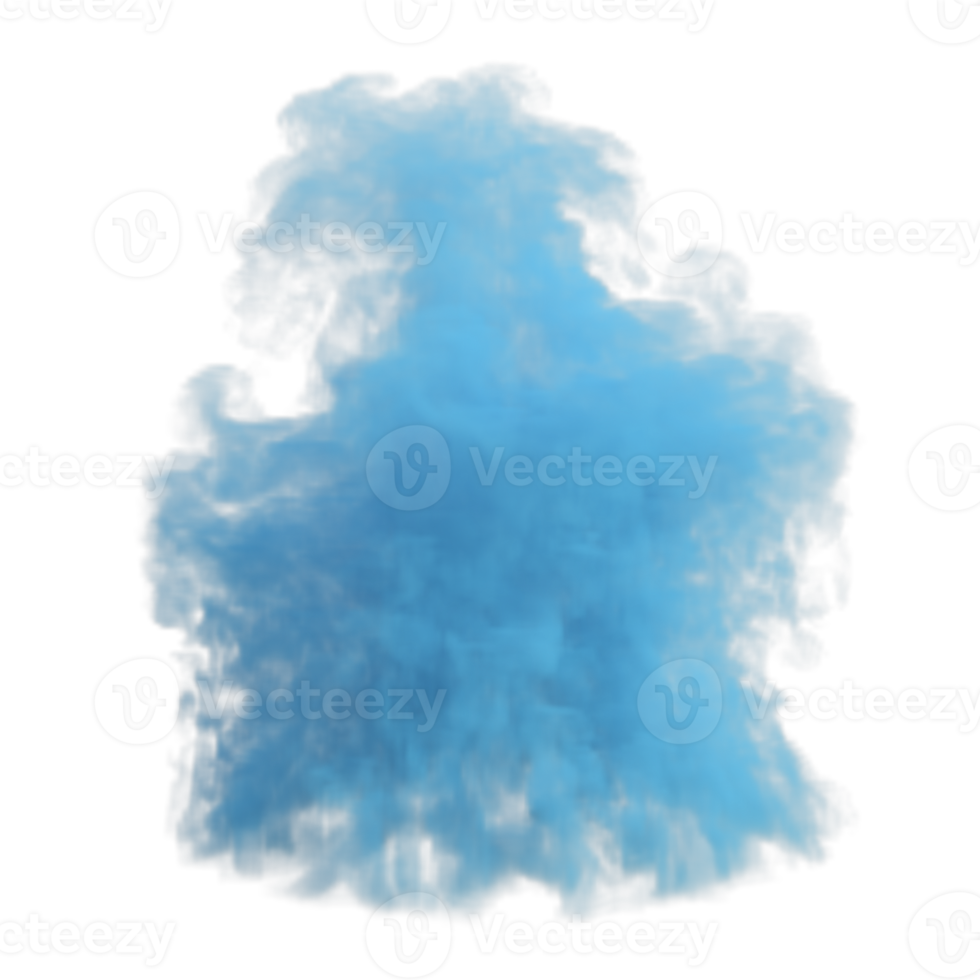 Smoke color explosion isolated. 3d render png