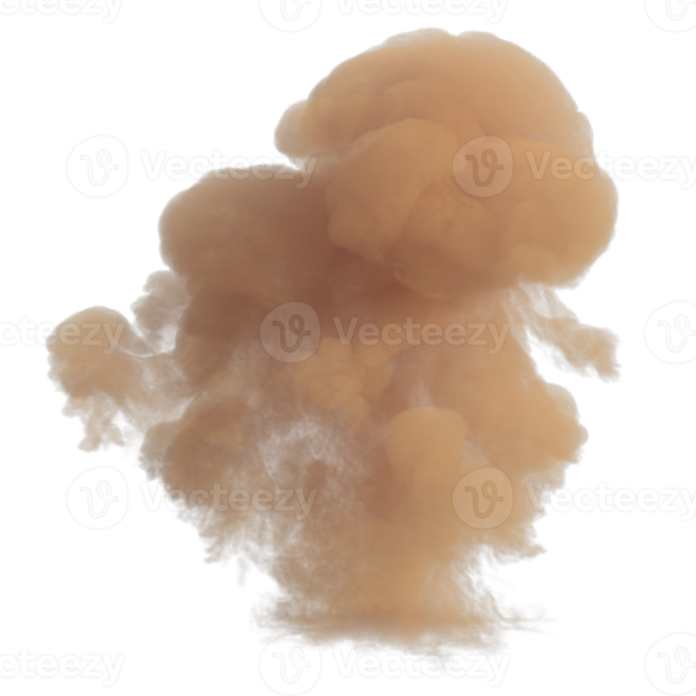 Smoke color explosion isolated. 3d render png