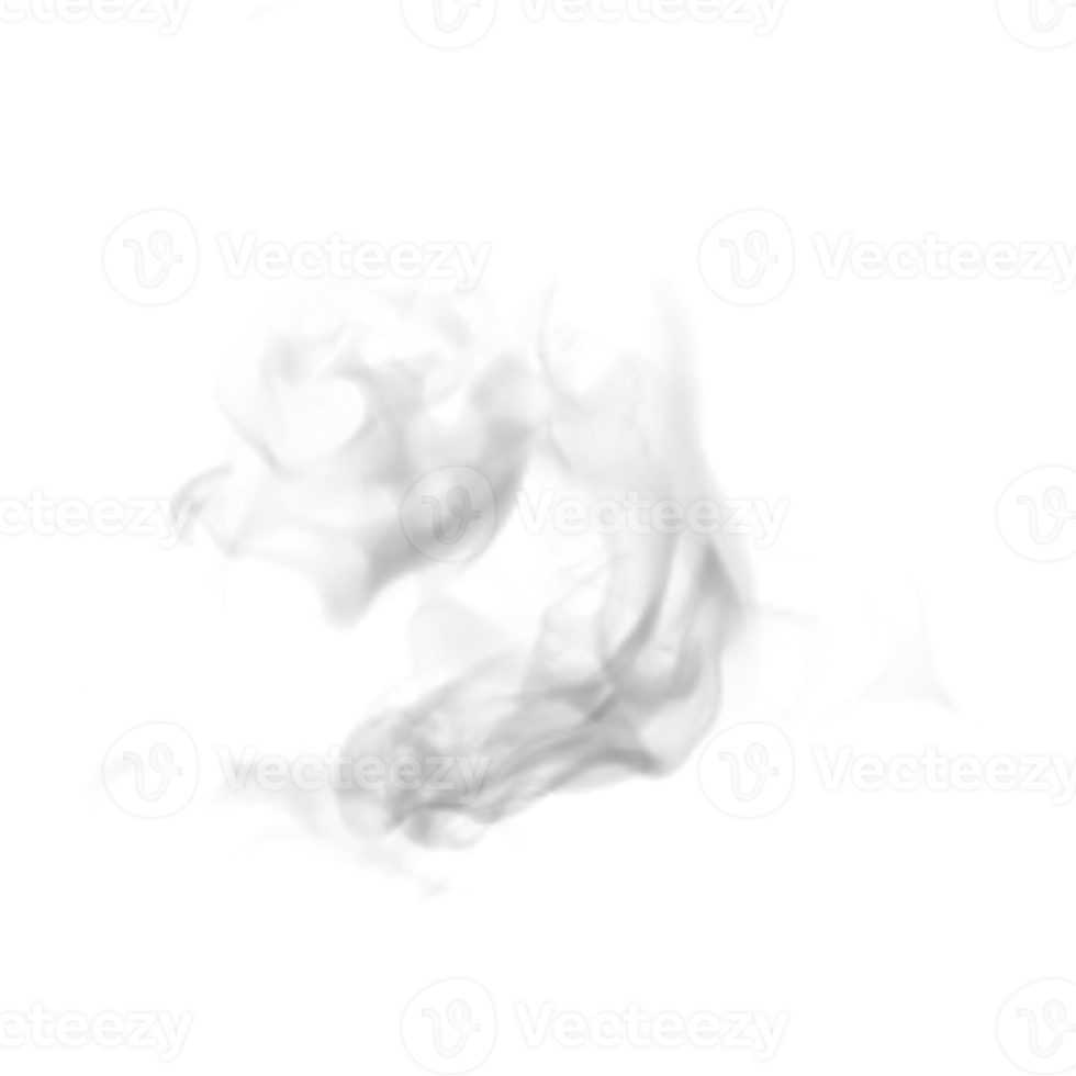Steam and Smoke isolated. 3d render png