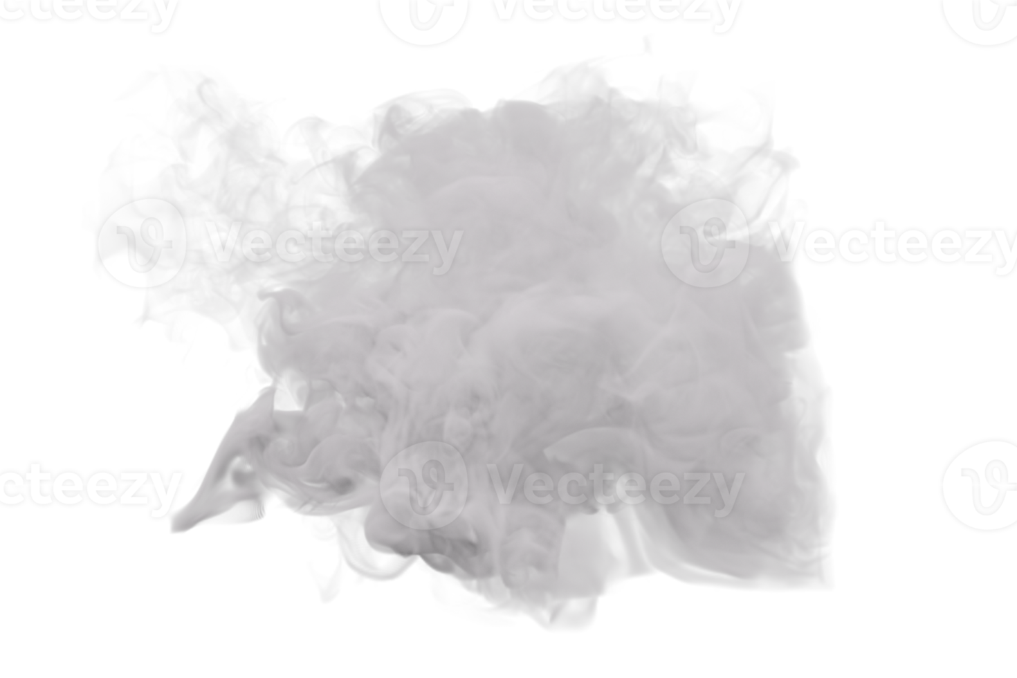 Steam and Smoke isolated. 3d render png