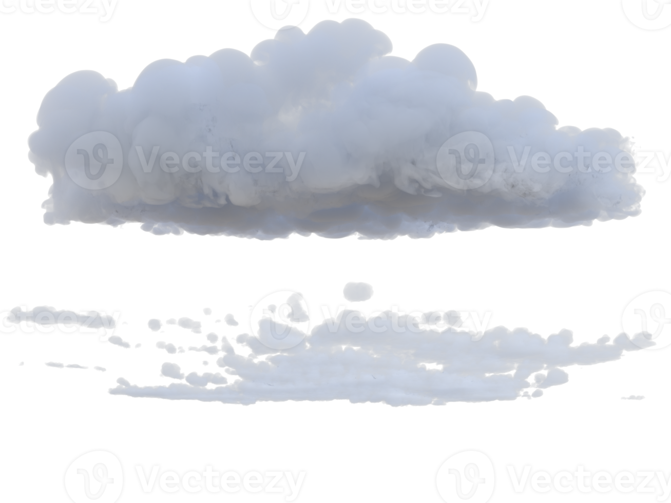 des nuages mixte isolé. 3d rendre png