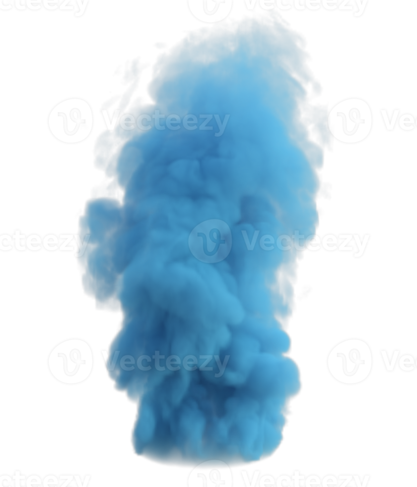 Smoke color explosion isolated. 3d render png