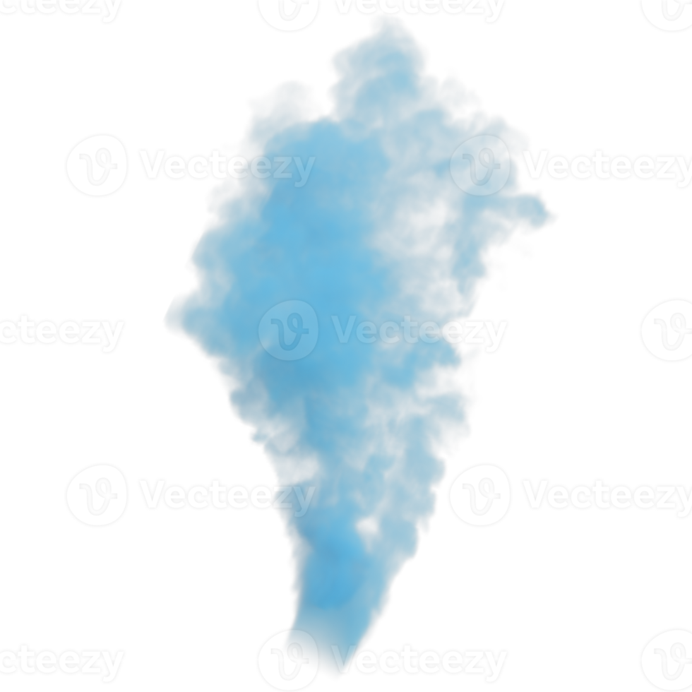 Smoke color explosion isolated. 3d render png