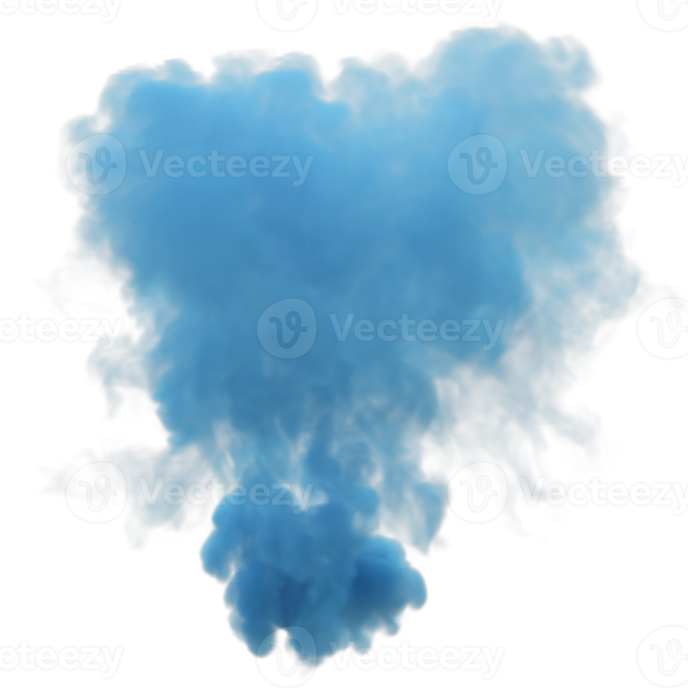 Smoke color explosion isolated. 3d render png
