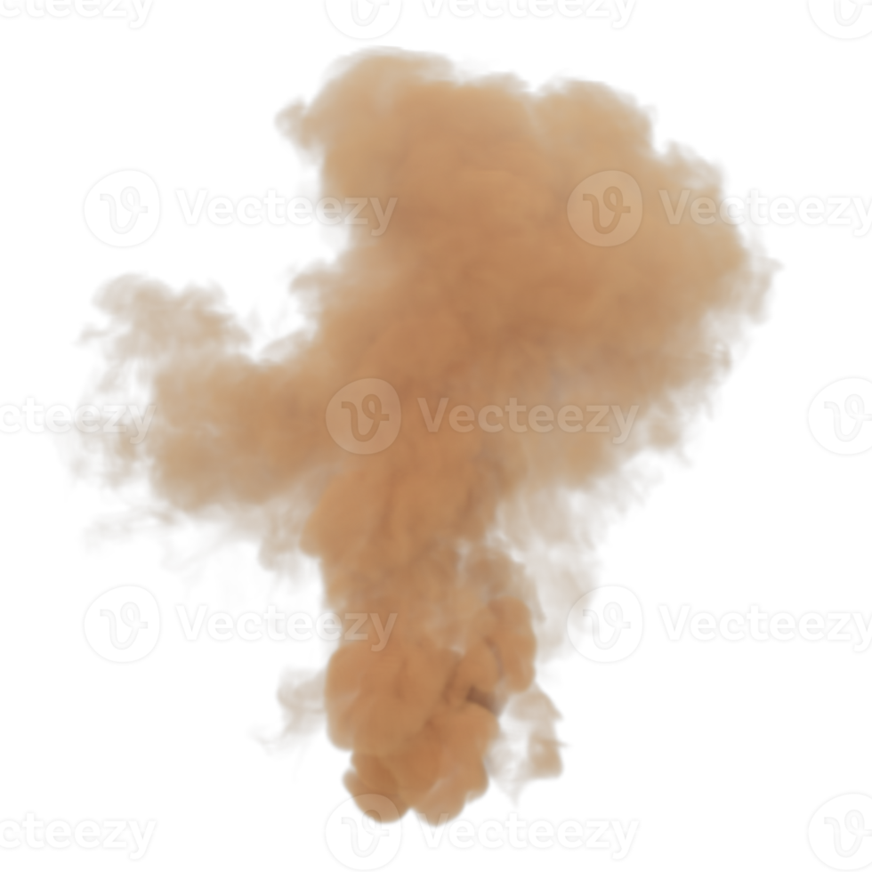 Smoke color explosion isolated. 3d render png