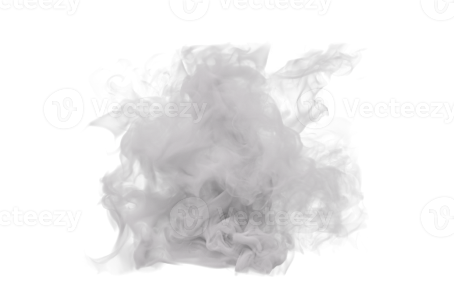 Steam and Smoke isolated. 3d render png