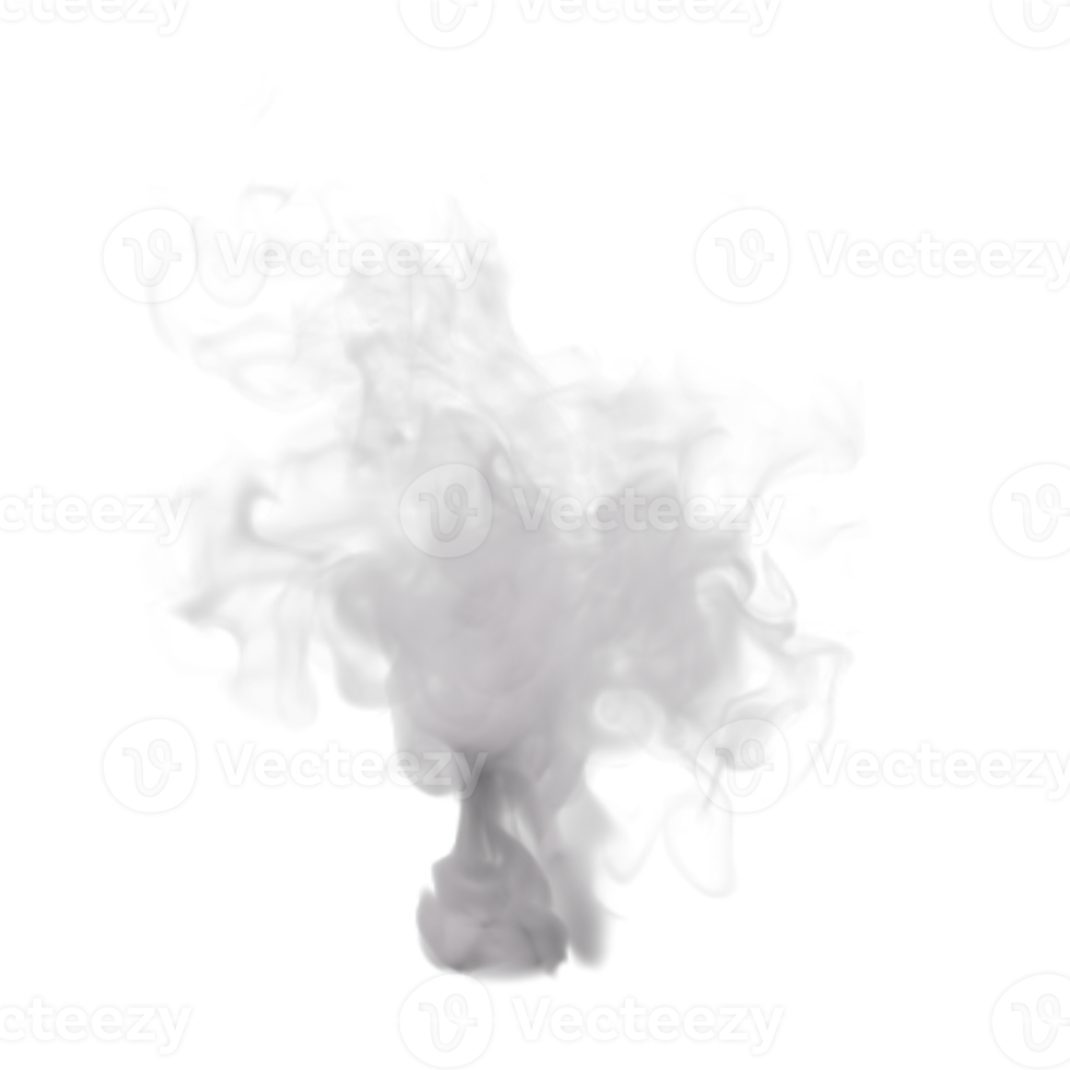 Steam and Smoke isolated. 3d render png