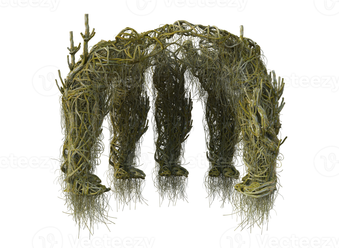 gespenstisch Baum isoliert, 3d machen png