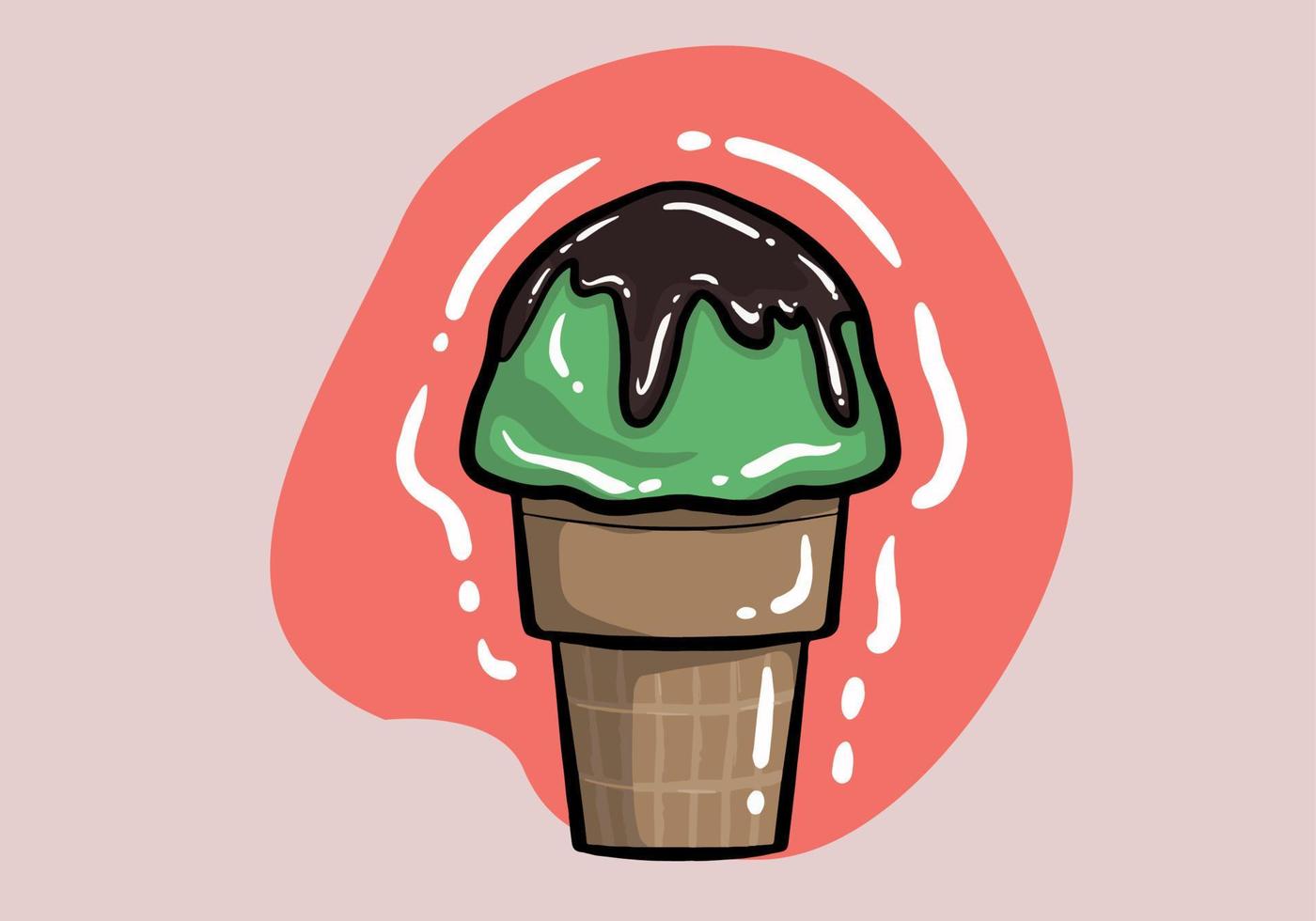 Premium Vector  Set of ice cream scoops and waffle cone.