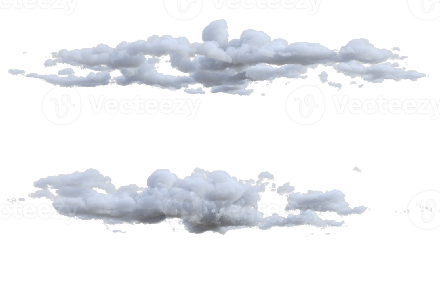 Clouds cover isolated. 3d render png