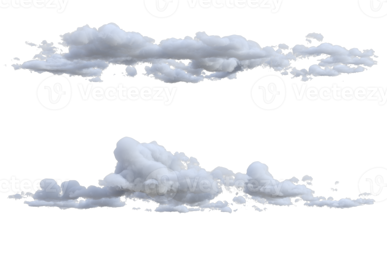 Clouds cover isolated. 3d render png