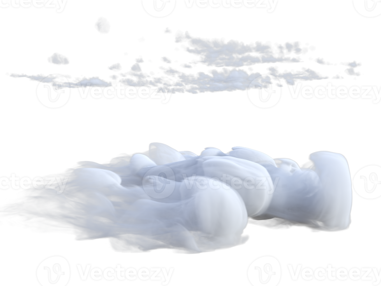 Clouds mixed isolated. 3d render png