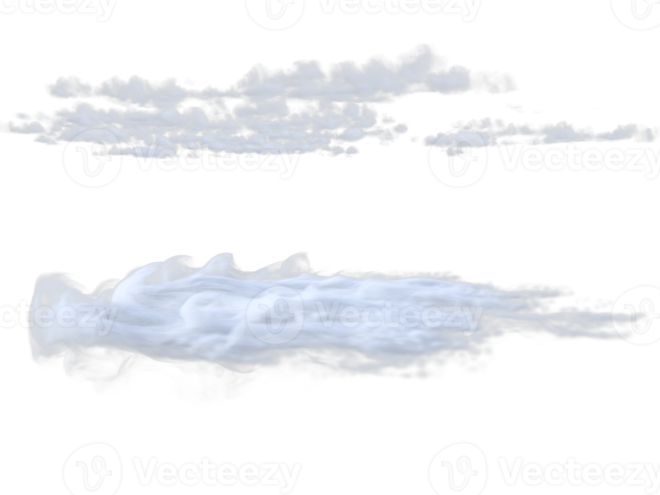 nubes mezclado aislado. 3d hacer png