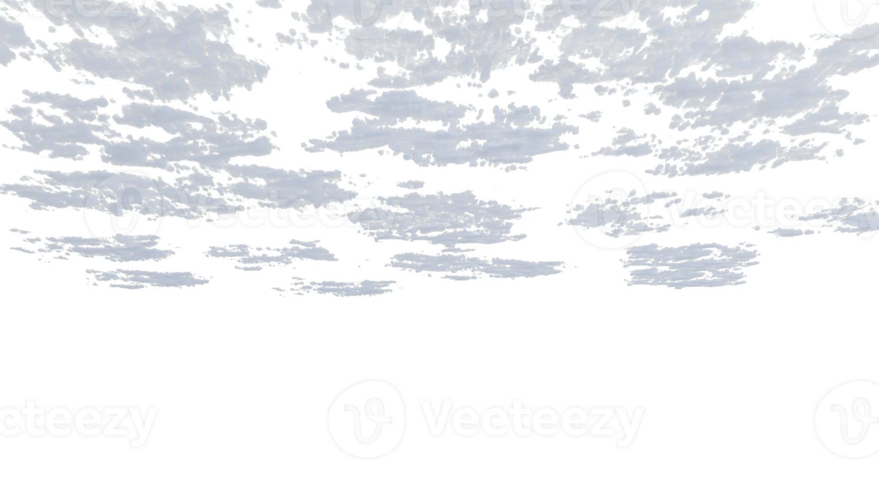 fleckig Wolken gemischt isoliert. 3d machen png