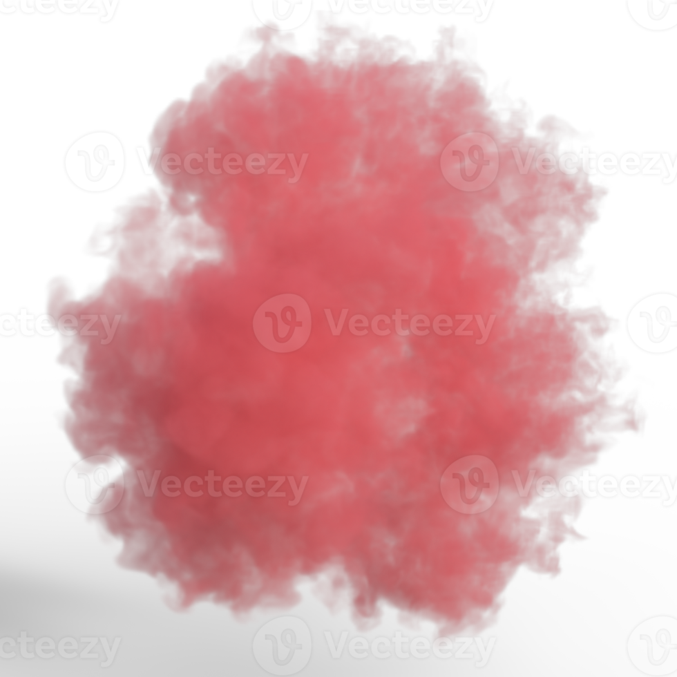 Smoke color explosion isolated. 3d render png