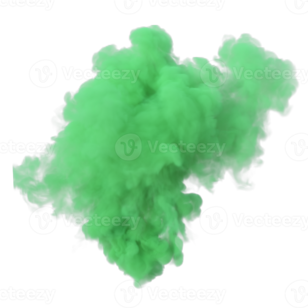 Smoke color explosion isolated. 3d render png
