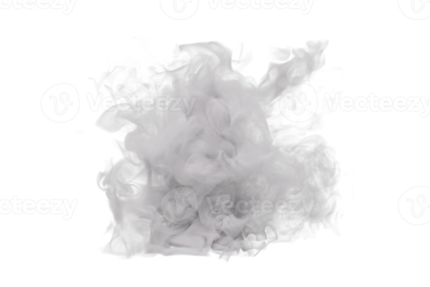 Steam and Smoke isolated. 3d render png