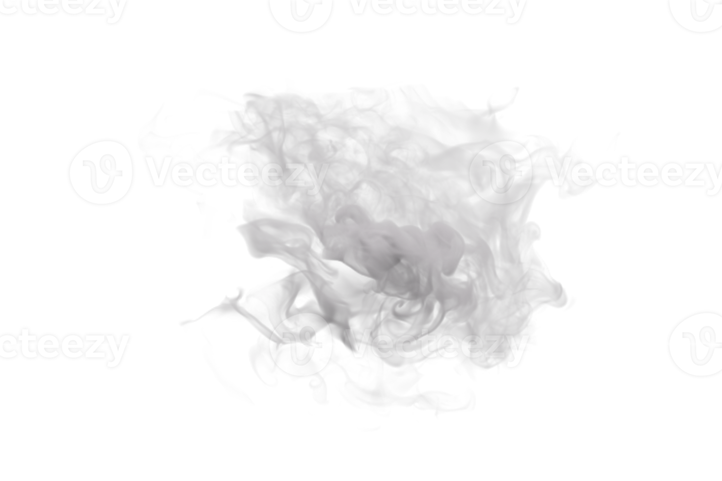 Steam and Smoke isolated. 3d render png